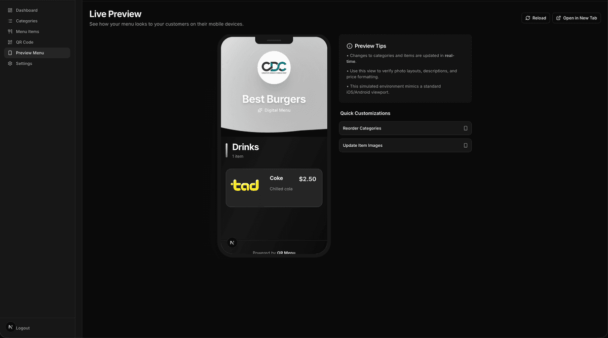 QR Code Generation Feature